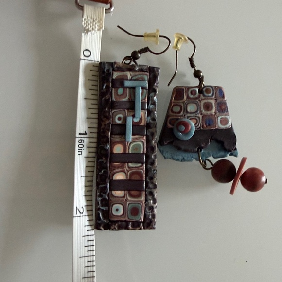 🧚🏼‍♀️ Unique 🧚🏼‍♀️Handmade Abstract Earrings - Picture 5 of 8